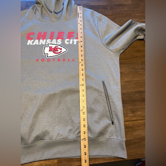 NFL Team Apparel Kansas City Chiefs Pullover Hoodie Men’s SZ XL Zip Pockets Fall - Picture 8 of 8